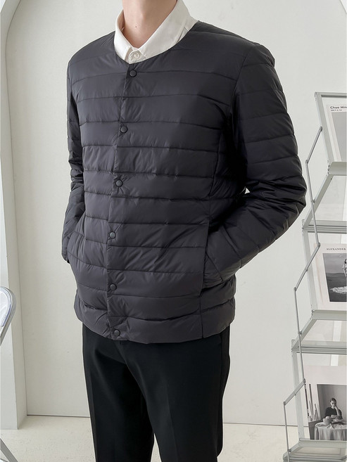 ORIPANDA 오리털 변형 경량 남자 패딩 덕다운 U넥V넥