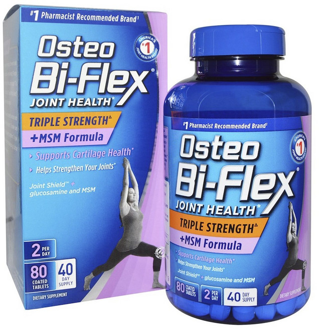 OSTEO 印度乳香&葡萄糖胺鹽酸鹽&MSM膜衣錠, 80顆, 1罐