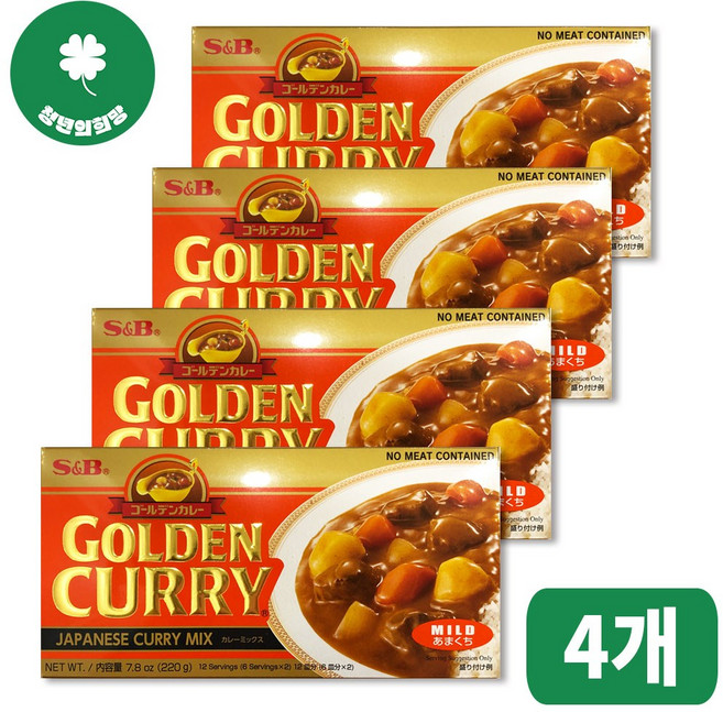 에스앤비골든 카레 순한맛, 220g, 4개