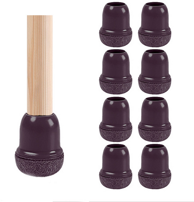 미니플 5세대 밤톨이 슬라이딩 의자 발커버 블랙, 1세트