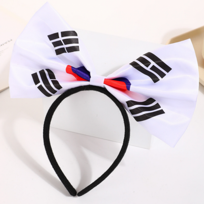 보리별 태극기 머리띠 행사 경기 응원도구 축구 응원 헤어밴드, 태극기머리띠, 상세페이지 참조, 1개