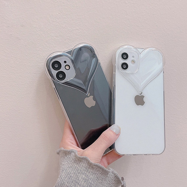 미클링 클리어 하트 젤리 케이스