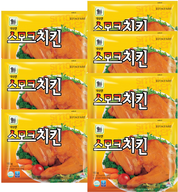 대림선 스모크 치킨 180g 치킨 닭다리, 5개