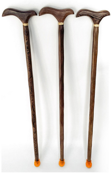 효도 노인 할머니 할아버지 부모님 선물 등산 스틱 지팡이 보행 보조 고무 한발 일자 발판 T자형, 1개, 다크-브라운