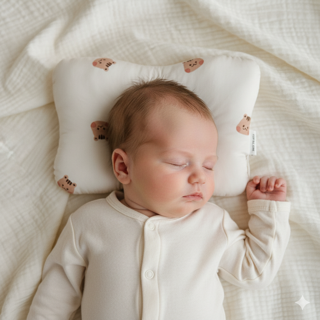 돗투돗 동물친구들 순면 유아용 짱구베개, 1개, 돗람이