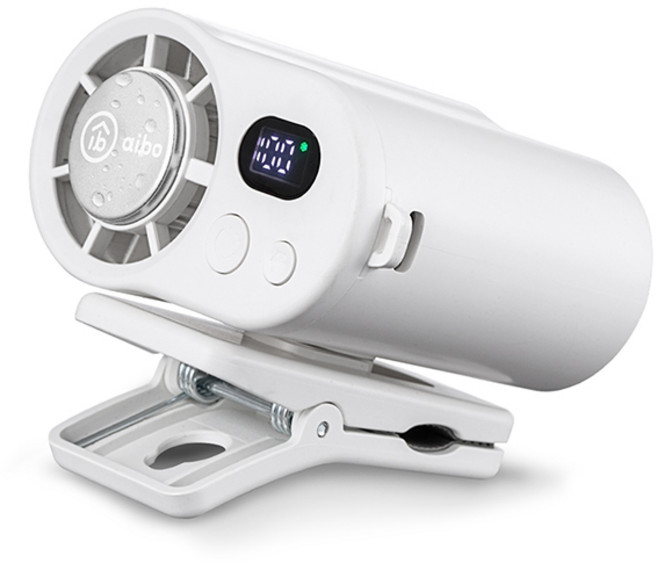 aibo USB 便攜式夾式風扇, 柔霧白, HA-FAN1156