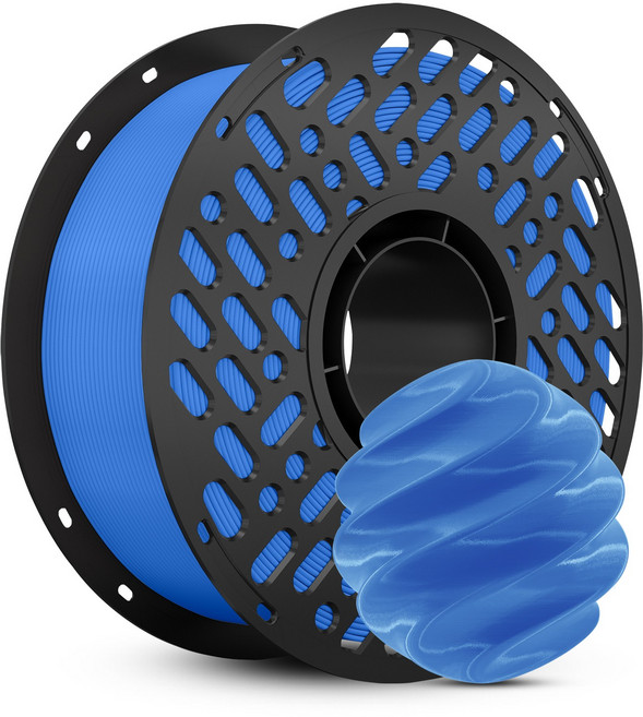 CaiLab 고강도 고탄성 PLA+ 3D 프린터 필라멘트 1.75mm 노즐 막힘 없는 선경 안정성 1kg | 뱀부랩 3D 프린터(P1S P2S A1 H2D등) 호환, 시안, (PLA)