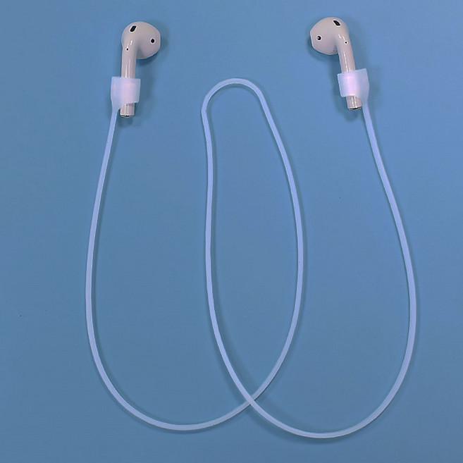 1+1 마그넷 에어팟 프로 분실 방지 목걸이 자석 이어폰 스트랩 줄, 반투명 2개