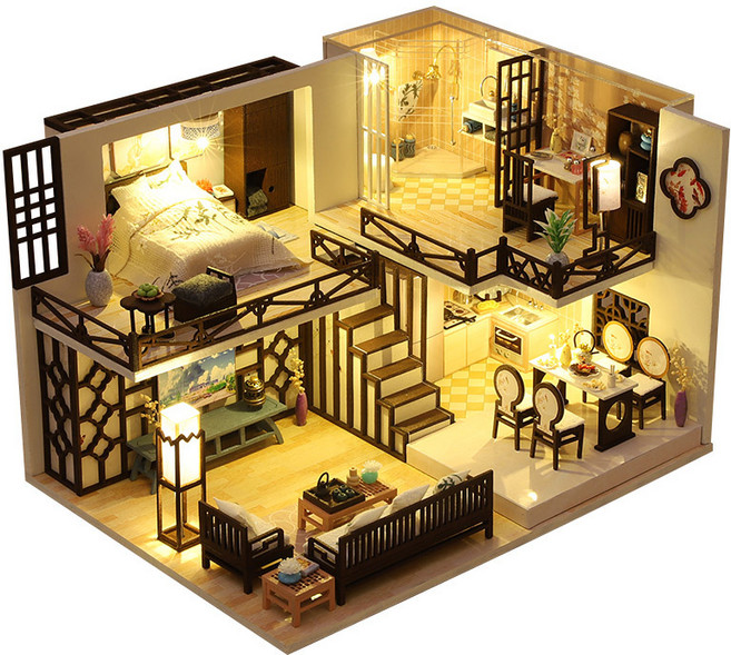 꼬미딜 DIY 미니어처하우스 2020-067.오리엔탈 부티크+케이스, 1개