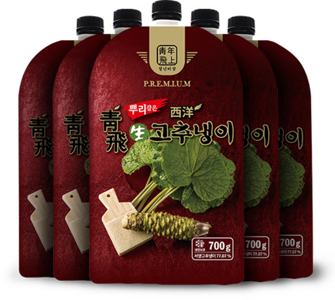 청비 뿌리갈은 생고추냉이 (700g/12봉), 12개, 700g