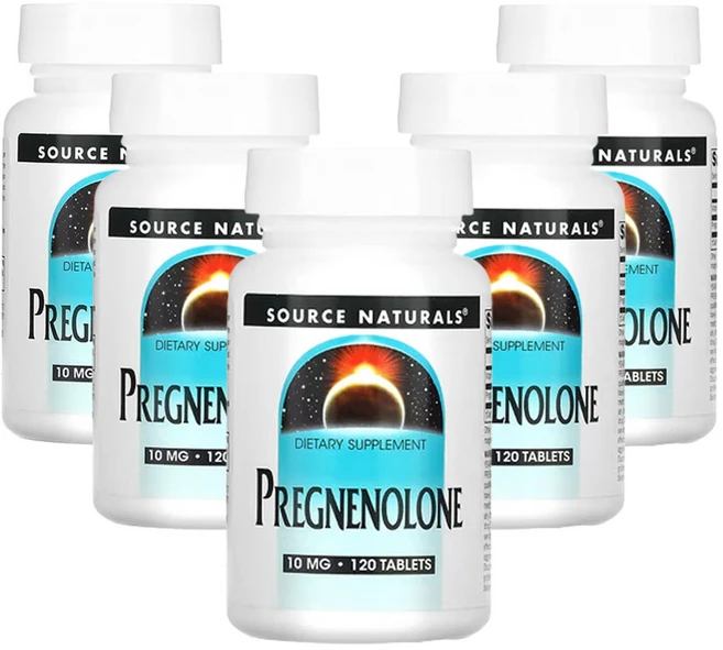 소스네츄럴스 프레그네놀론 10mg 120 정, 5팩, 120정 - 쿠팡