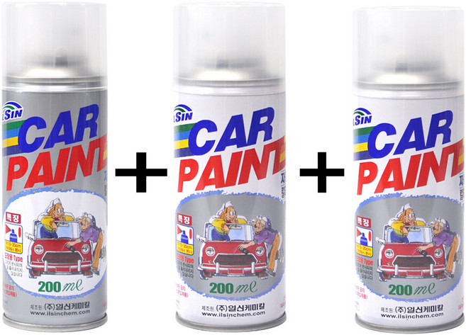 일신 쌍용 ADA 플래티넘그레이 스프레이 + 투명스프레이 + 프라이머스프레이 200ml 3종, 1개