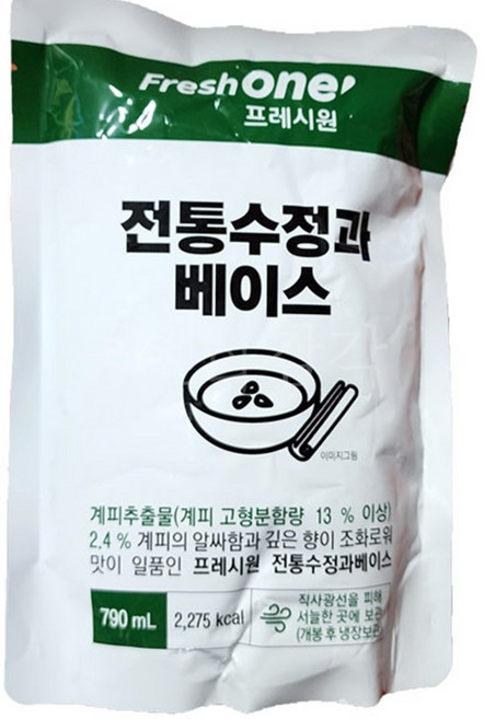 수정과 음료 베이스 790ml 희석 원액 농축액 식당 업소용 뷔페, 1개