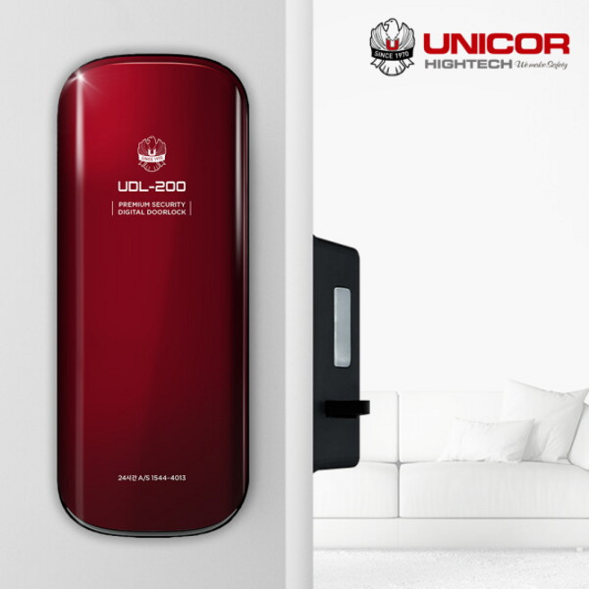 [유니코] [무료설치] UDL-200 즉시잠김 번호키 마스터번호 스마트 현관 도어락 디지털도어락 교체, 상세 설명 참조