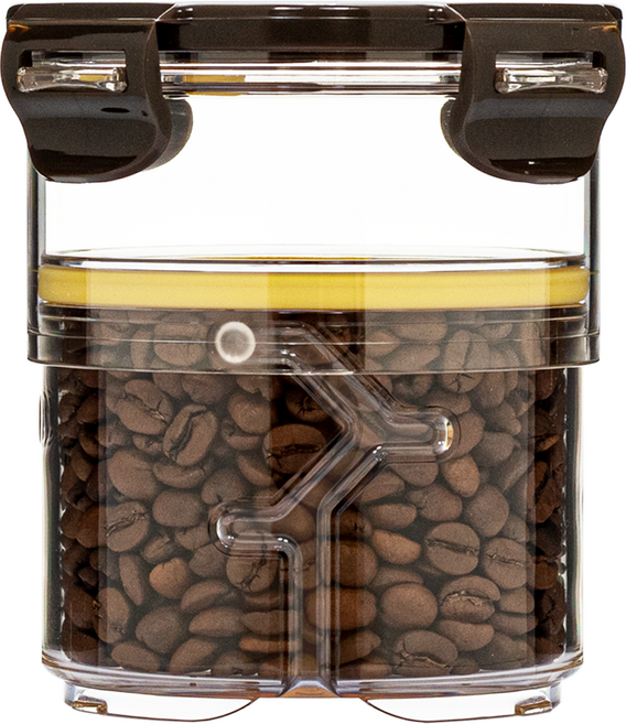 국내생산 퍼즐락 크기조절 커피 원두 보관 밀폐용기, 1개, 스몰(370-570ml)