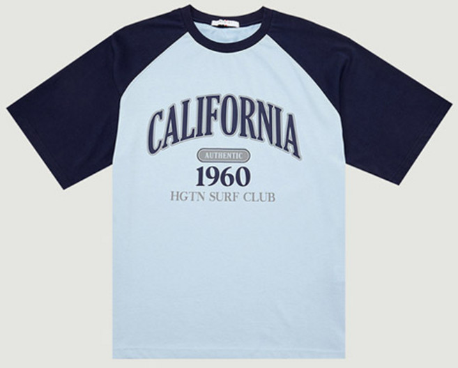 [캐주얼/행텐] 공용 배색 래글런 티셔츠 (10470-031-413-05) 남여공용 배색 래글런 반팔 티셔츠