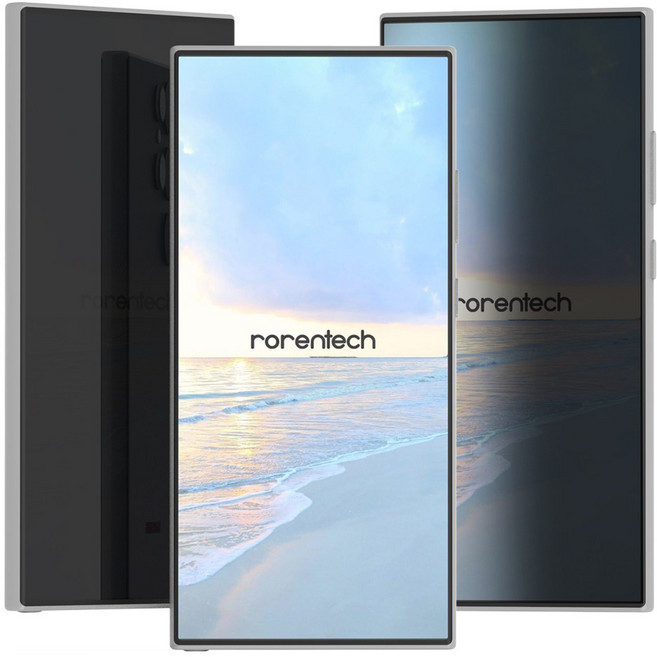 로랜텍 부착가이드 강화유리 사생활 프라이버시 휴대폰 액정보호필름 2p 세트, 1세트