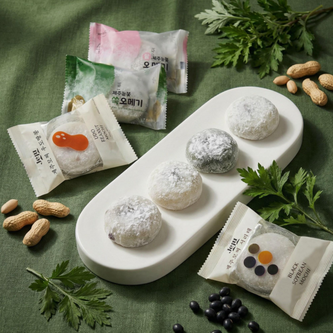 (주)미손푸드 제주모찌&제주눈꽃오메기" 혼합세트, 20개, 55g