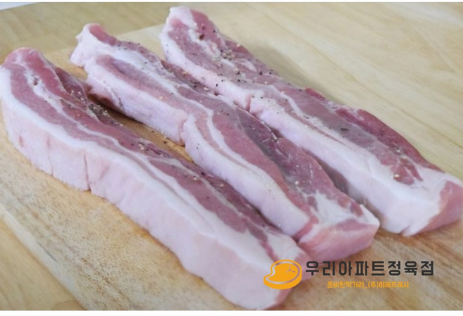 [우리아파트정육점] 돈 삼겹살 보쌈용 3cm 1kg x 5 5kg (냉동), 5개