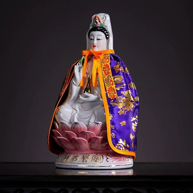 觀音披風佛像披肩 佛衣斗篷, 紫色, 高30釐米 寬50釐米, 1個