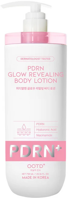 #오오티디뷰티 끈적임없는 피디알엔 PDRN 더블 광채 글로우 리빌링 수분 바디로션 대용량 750ml, 1개 - 쿠팡