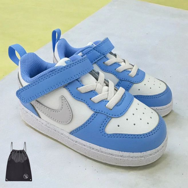 나이키 국내정품 코트버로우 로우 밴딩 스카이블루120-160(PG신발가방세트)