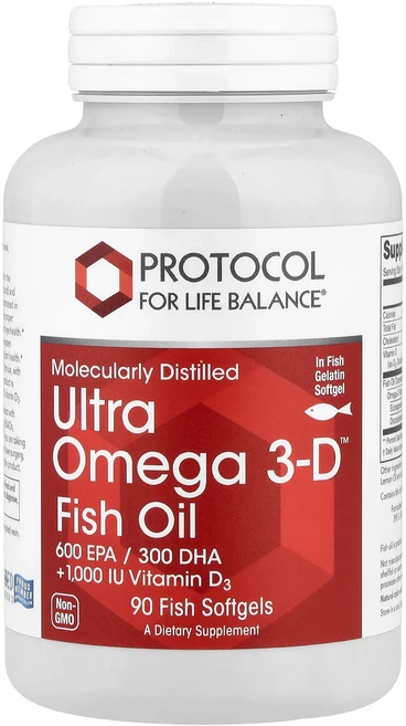 새해 첫좋은선물 Protocol for Life Balance Ultra Omega 3-D™ 피쉬 소프트젤 90정 제대로 할인합니다, ProtocolforLifeBalanceUltraOme, 1개 - 쿠팡