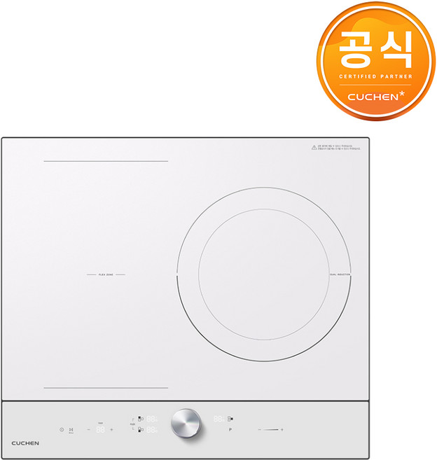 쿠첸 3구 인덕션 전기레인지 1등급 플렉스존 올파워 3400W CIR-EW33KD0B1 방문설치, 빌트인
