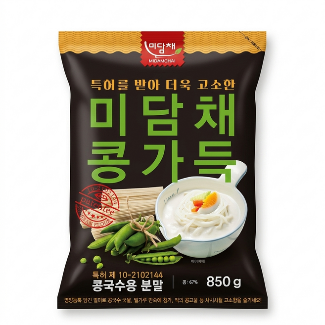 [미담채] 콩국수용 분말 콩가득, 850g, 1개