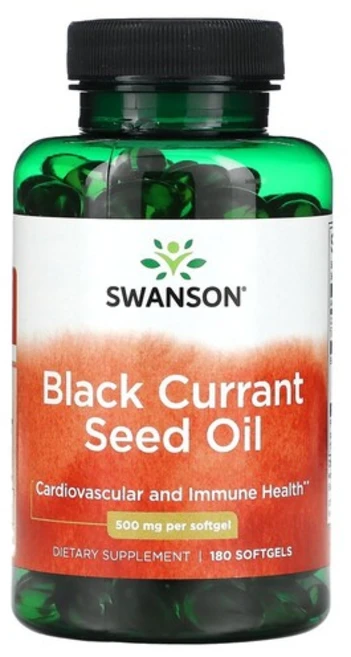 스완슨 블랙커런트씨오일 감마리놀렌산 오메가6 보리지오일 고약사 500mg 180정, 1개 - 쿠팡