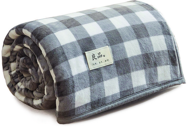 이몰리스 부드럽고 도톰한 무지 체크 융 양품 담요 이불 무지와 체크