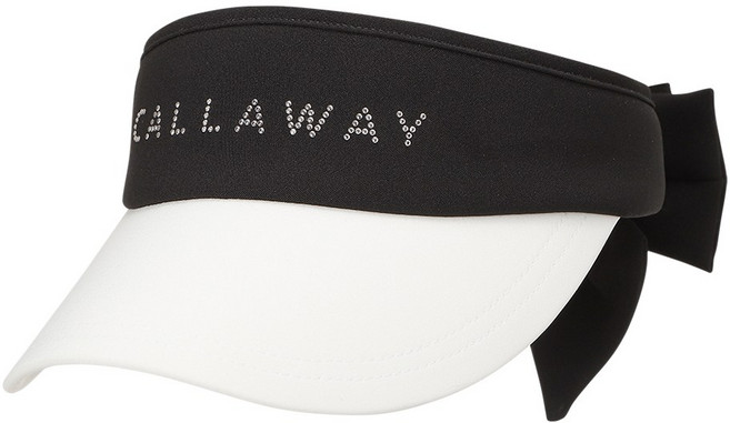 [캘러웨이코리아정품] 2026 신형 크리스탈 여성 바이저 골프 썬캡, 1개, 블랙