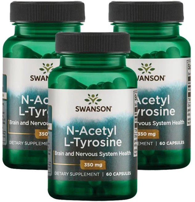 스완슨 N-에이스틸 L-타이로신 350mg 캡슐, 60정, 3개, 60정 - 쿠팡