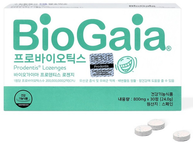 바이오가이아 구강유래 유산균 프로덴티스 로젠지 1개월분, 30정, 1박스