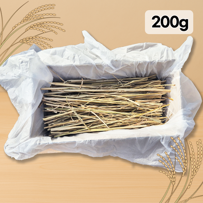 볏짚 200g 소량 지푸라기 반려동물 월동자재 보온재 숯불 바베큐용 볏집, 1개