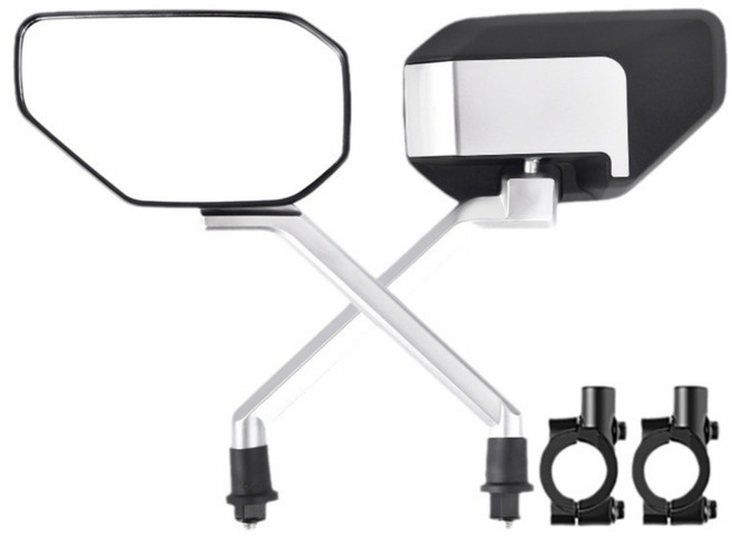 디노브 자전거 사이드미러 백미러 와이드형 좌우한쌍, 1개, 블랙 한쌍