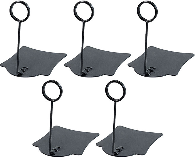 제로리빙 마트 진열 메탈 가격표 꽂이, 5개, 블랙