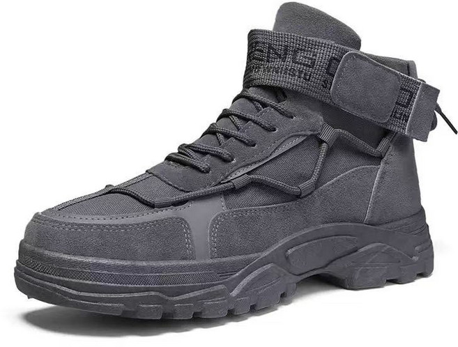 YAPOGI 남자 경량 안전화 벨크로 작업화 하이탑 사계절