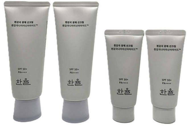 한율 흰감국 광채 선크림 듀오 기획세트 SPF50+/PA++++ (70ml+70ml+35ml+35ml), 1개