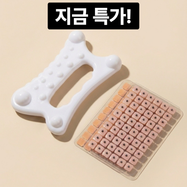 모스탠 괄사 귀 지압 패치 세트, 화이트, 1세트