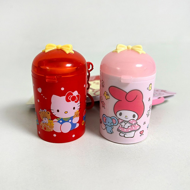 정품 산리오 코인 실린더 일본 동전 케이스 키링