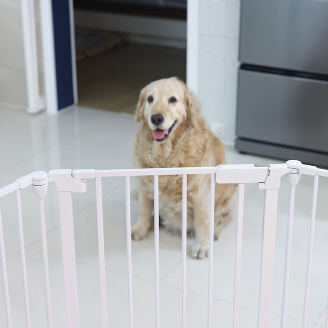 HK.SELL 공간 분리 폴딩형 양면개폐 빅도어 안전문, 1세트, 화이트