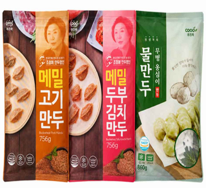 [인플홈쇼핑] 조정애 만두명인 진심만두 명품 메밀만두 국내산 한돈 고기 김치, 1세트, 19g