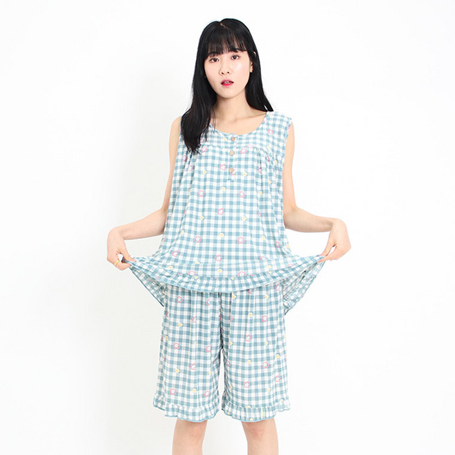 23SS 폭스 냉감 캐릭터 민소매 잠옷세트 여성용