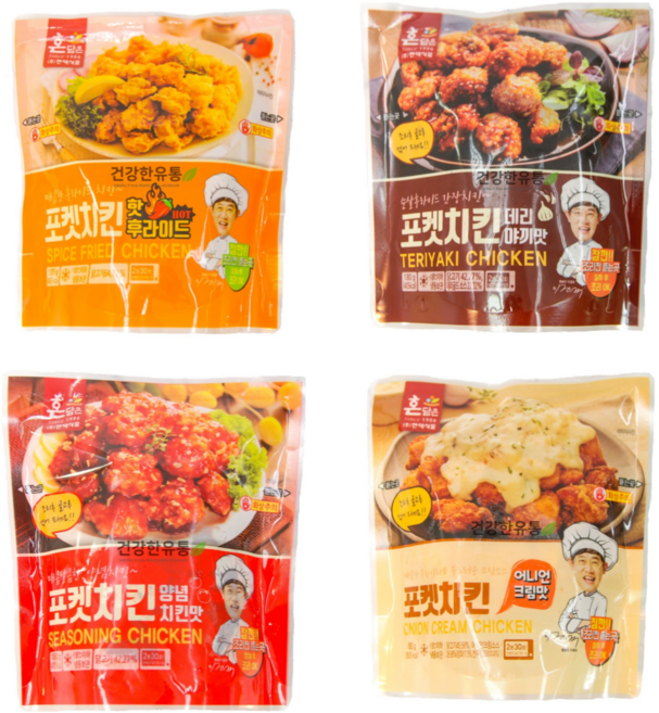 한맥 이경규 포켓치킨 골라담기 어니언크림 핫후라이드 데리야끼 양념치킨 냉동치킨 간편조리, 4.어니언크림, 190g, 1개