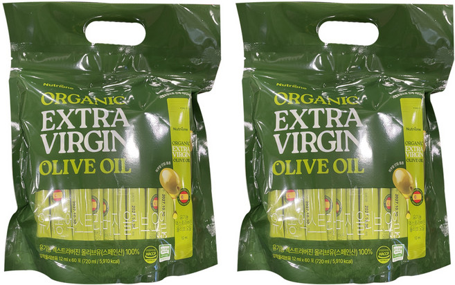 코스트코 뉴트리원 유기농 엑스트라버진 올리브유(내용물 소포장), 12ml, 120개