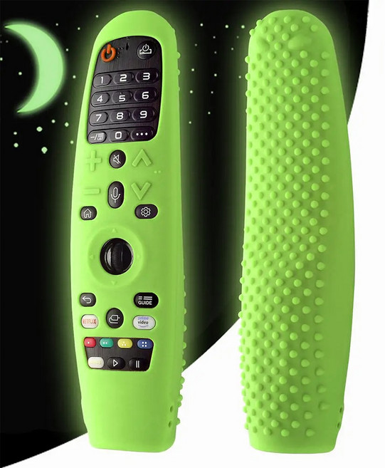 부드러운 실리콘 원격 제어 케이스 커버 LG 스마트 TV 매직 AN-MR20GA 19BA 650A 용 방지 교체 액세서리, Luminous green