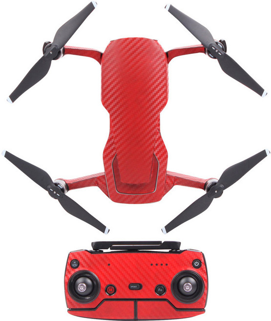 DJI MAVIC AIR 전용 드론 풀세트 스킨랩핑 데칼 스티커 기체 조종기 보호 필름, 09. (매빅에어) 스티커(레드), 1개, (매빅에어) 스티커(레드)