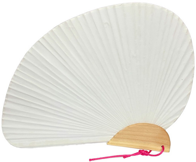 조개부채 그리기부채 한지부채, 흰색무지단일색상, 1개