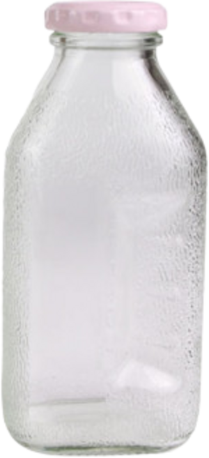 델몬트 쥬스 사각 유리병 핑크, 300ml, 5개